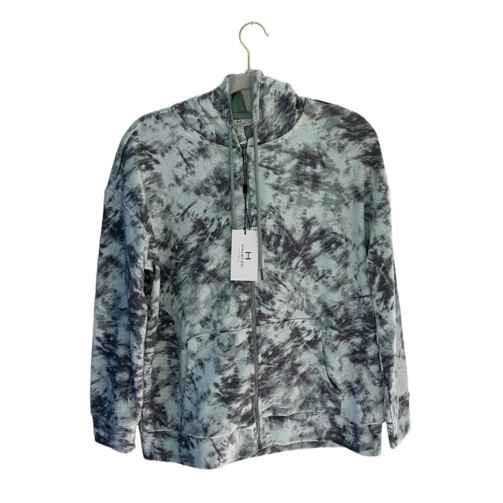 H Halston Womens Zip Front Hoodie